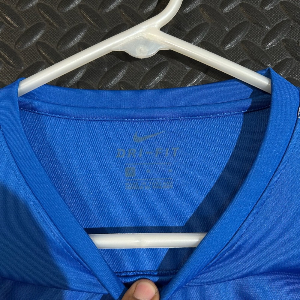 Nike Dri Fit Mens Long Sleeve Crew Neck Athletic Shirt‎ Blue Size Medium - Picture 3 of 8